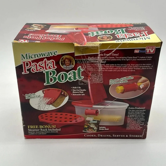 Microwave PASTA BOAT by Telebrands As Seen On TV Perfect Pasta New - Picture 3 of 4